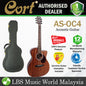 Cort AS-OC4 OM Cutaway Solid Mahogany Open Pore Acoustic Guitar with Case (ASOC4 ASOC4)