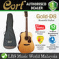 Cort Gold-D8 Dreadnought Torrefied Solid Sitka Spruce Natural Acoustic Guitar with Bag (GoldD8 Gold D8)