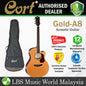 Cort Gold-A8 Auditorium Cutaway Torrefied Solid Sitka Spruce Natural Acoustic Guitar with Bag (GoldA8 Gold A8)