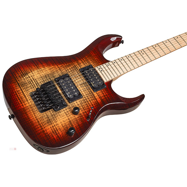 [Discontinued] Cort X300 Double Cutaway Bolt On Flamed Maple Top HH Pickup Electric Guitar (X 300)