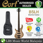 Cort B5LH 5 Strings Double Cutaway Bolt On Ash Body Left Handed Electric Bass Guitar (B5 LH)