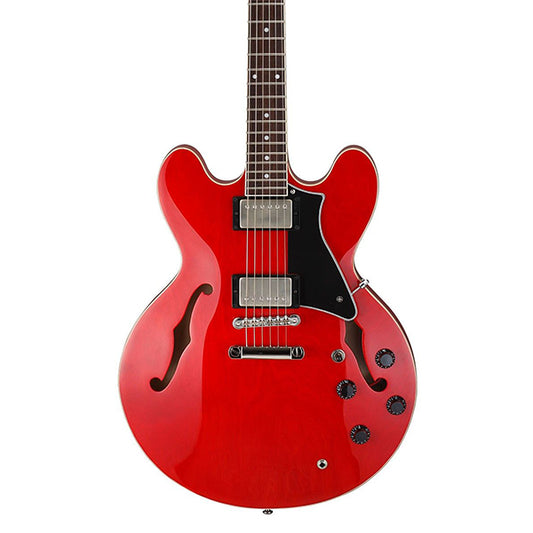 Cort Source Set In Semi Hollow Single Cutaway Maple Top Cherry Red Electric Guitar with Bag