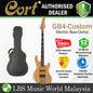 Cort GB5-Custom 5 String Bolt On Swamp Ash Spalted Maple Top Electric Bass Guitar with Case (GB5 Custom)
