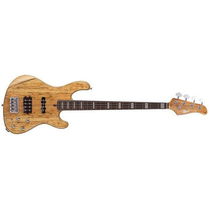 Cort GB5-Custom 5 String Bolt On Swamp Ash Spalted Maple Top Electric Bass Guitar with Case (GB5 Custom)