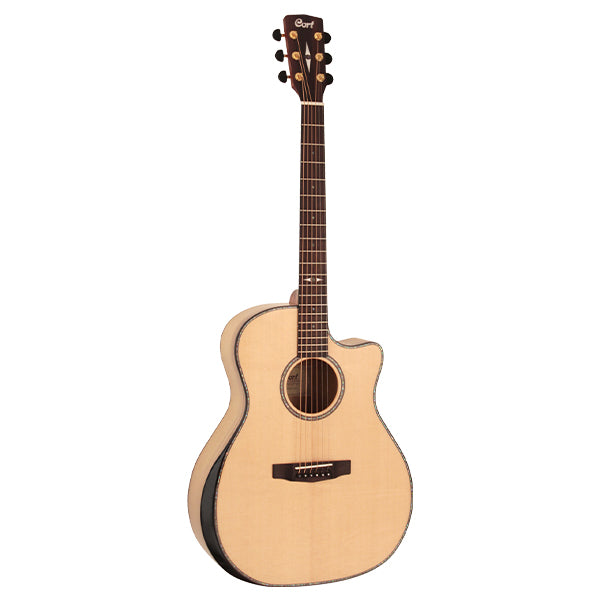 Cort GA-MY Bevel Grand Auditorium Solid Sitka Spruce Top Acoustic Guitar with Bag (GAMYBEVEL GA MY BEVEL)