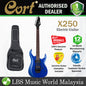 Cort X250 Double Cutaway Bolt On Meranti HSH Pickup Kona Blue Electric Guitar (X 250)