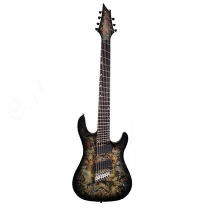 Cort KX500MS Double Cutaway Bolt On Swap Ash HH Pickup Stardust Black Electric Guitar (KX 500MS)