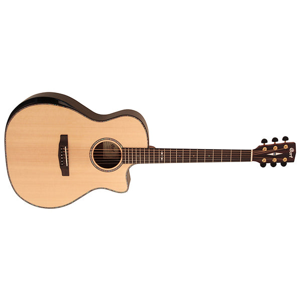 Cort:GA-PF Bevel Grand Auditorium Solid Sitka Spruce Top Acoustic Guitar with Bag (GAPFBevel GA PF Bevel)