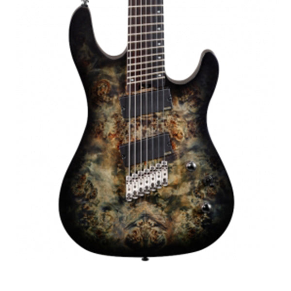 Cort KX500MS Double Cutaway Bolt On Swap Ash HH Pickup Stardust Black Electric Guitar (KX 500MS)