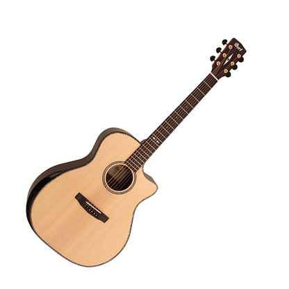 Cort:GA-PF Bevel Grand Auditorium Solid Sitka Spruce Top Acoustic Guitar with Bag (GAPFBevel GA PF Bevel)