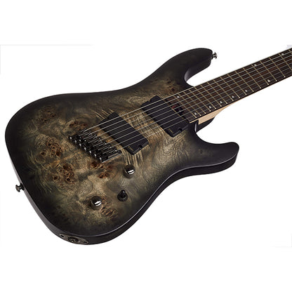 Cort KX500MS Double Cutaway Bolt On Swap Ash HH Pickup Stardust Black Electric Guitar (KX 500MS)