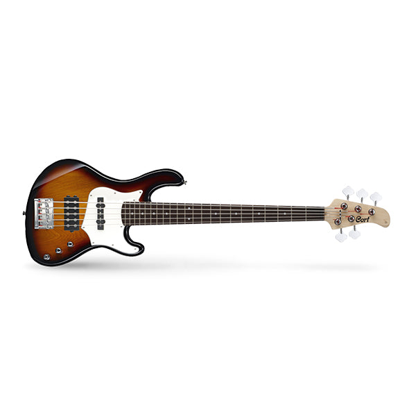 Cort GB35A 5 String Double Cutaway Bolt On Agathis Electric Bass Guitar (GB35 A)