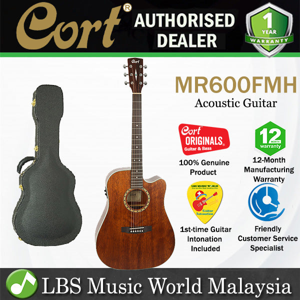 Cort MR600FMH Dreadnaught Solid Spruce Top Acoustic Guitar with Pickup (MR600 FMH)