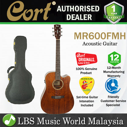 Cort MR600FMH Dreadnaught Solid Spruce Top Acoustic Guitar with Pickup (MR600 FMH)