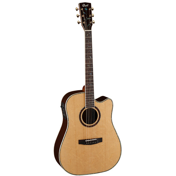Cort MR1200FX Dreadnought Solid Bearclaw Spruce Top Acoustic Guitar with Case (MR1200 FX)