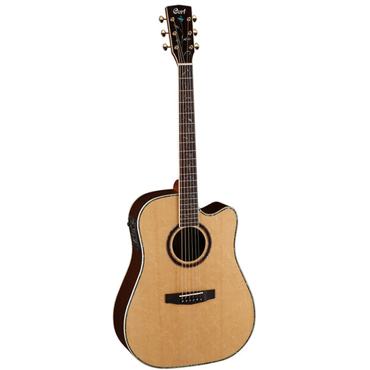Cort MR1200FX Dreadnought Solid Bearclaw Spruce Top Acoustic Guitar with Case (MR1200 FX)