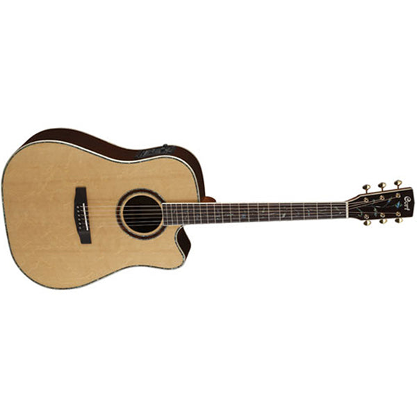 Cort MR1200FX Dreadnought Solid Bearclaw Spruce Top Acoustic Guitar with Case (MR1200 FX)