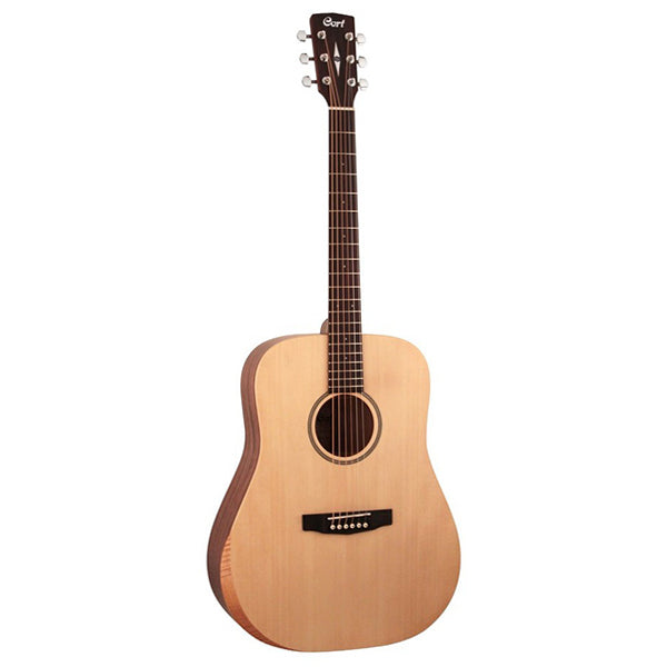 Cort Earth Bevel Cut Dreadnought Solid Sitka Spruce Top Acoustic Guitar with Bag (EarthBevelCut)