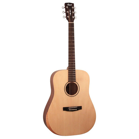 Cort Earth Bevel Cut Dreadnought Solid Sitka Spruce Top Acoustic Guitar with Bag (EarthBevelCut)