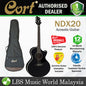 Cort NDX20 NDX Body Solid Sitka Spruce Top Acoustic Guitar with Pickup Black (NDX 20)