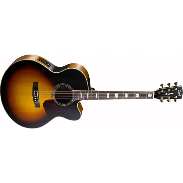 Cort CJ3V Jumbo Solid Spruce Top Acoustic Guitar with Pickup (CJ 3V)