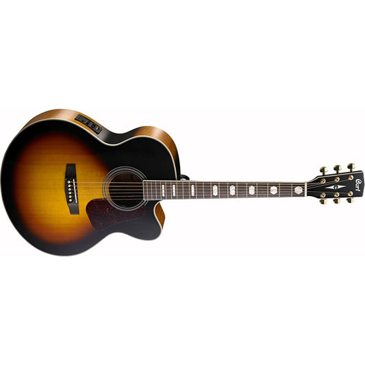 Cort CJ3V Jumbo Solid Spruce Top Acoustic Guitar with Pickup (CJ 3V)