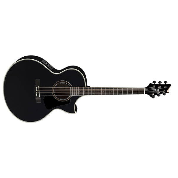 Cort NDX20 NDX Body Solid Sitka Spruce Top Acoustic Guitar with Pickup Black (NDX 20)