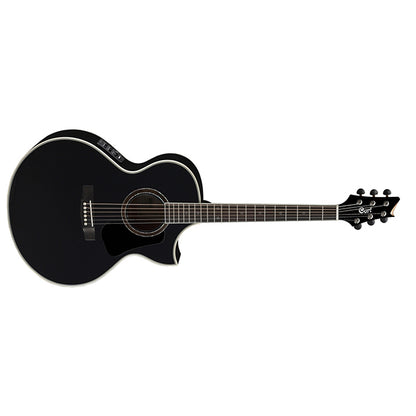 Cort NDX20 NDX Body Solid Sitka Spruce Top Acoustic Guitar with Pickup Black (NDX 20)