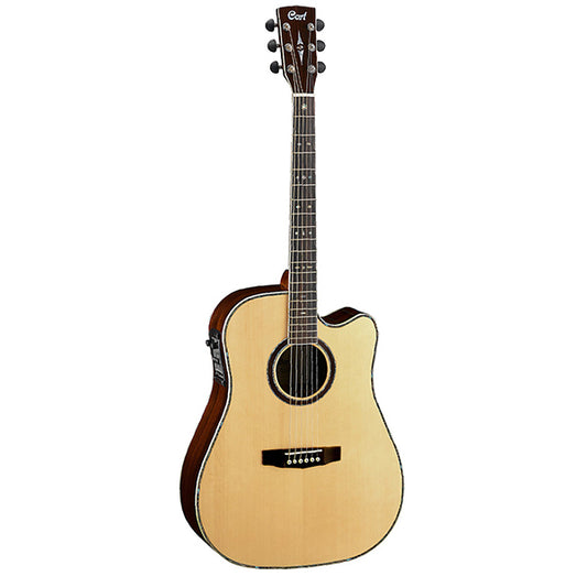 Cort MR730FX Dreadnought Cutaway Solid Sitka Spruce Top Acoustic Guitar with Pickup (MR730 FX)