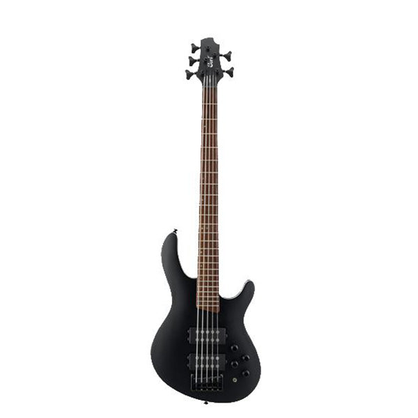 Cort C5H 5 String Double Cutaway Bolt On Mahogany Body Black Electric Bass Guitar (C 5H)