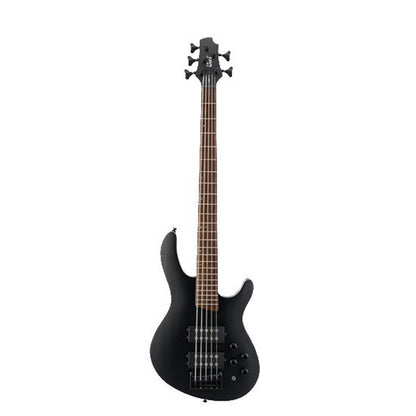 Cort C5H 5 String Double Cutaway Bolt On Mahogany Body Black Electric Bass Guitar (C 5H)
