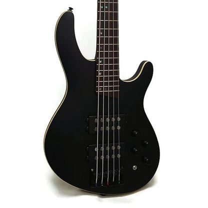 Cort C5H 5 String Double Cutaway Bolt On Mahogany Body Black Electric Bass Guitar (C 5H)