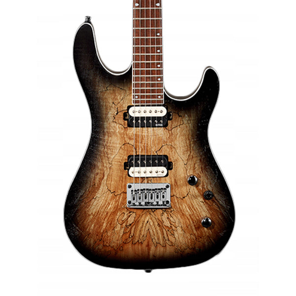 Cort KX300 Double Cutaway Spalted Maple Mahogany HH Pickup Raw Burst Electric Guitar (KX 300)