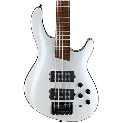 Cort C5H 5 String Double Cutaway Bolt On Mahogany Body White Pearl Electric Bass Guitar (C 5H)