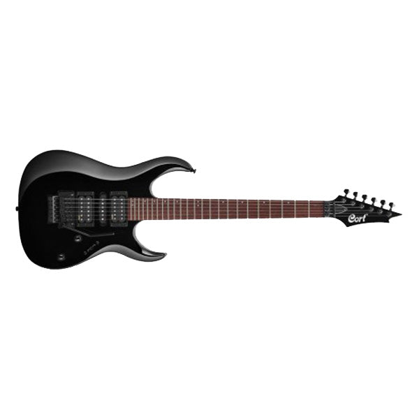 Cort X250 Double Cutaway Bolt On Meranti HSH Pickup Black Electric