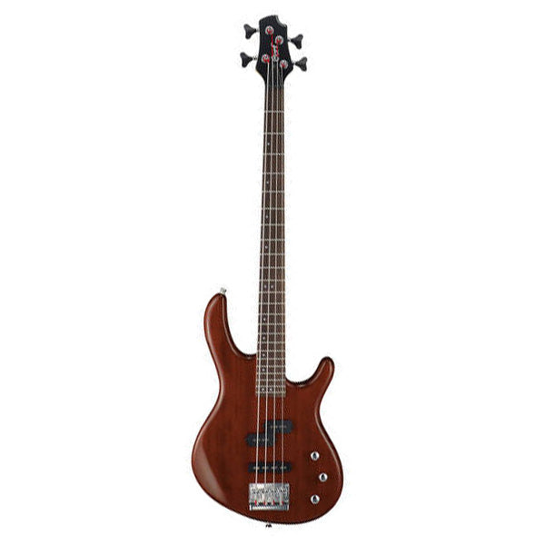 Cort Action Bass 4 String Double Cutaway Bolt On Poplar Walnut Satin Electric Bass Guitar