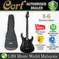 [Discontinued] Cort X-6 Basswood Bolt On HSH Pickup Electric Guitar Black (X6 X 6)