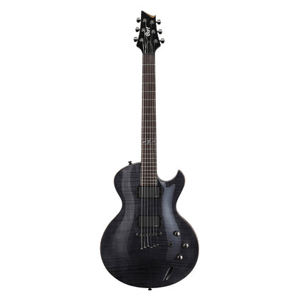 [Discontinued] Cort Z-Custom 2 Single Cutaway Cutaway Set In Mahogany HH Pickup Trans Black Electric Guitar