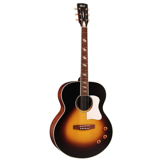 Cort CJ Retro Jumbo Spruce Top Acoustic Guitar with Pickup Vintage Sunburst Matt (CJRETRO)