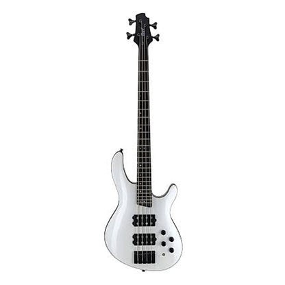 Cort C4H 4 String Double Cutaway Bolt On Mahogany White Pearl Electric Bass Guitar (C 4H)
