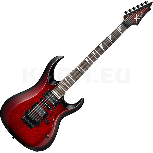 [Discontinued] Cort X-11 Basswood Bolt On Flamed Maple Top HSH Pickup Electric Guitar Black Cherry Sunburst (X11 X 11)