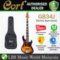 Cort GB34J 4 String Double Cutaway Bolt On Poplar Electric Bass Guitar 3 Tone Sunburst (GB34 J)