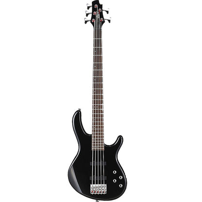 Cort Action Bass V 5 String Double Cutaway Bolt On Agathis Black Electric Bass Guitar