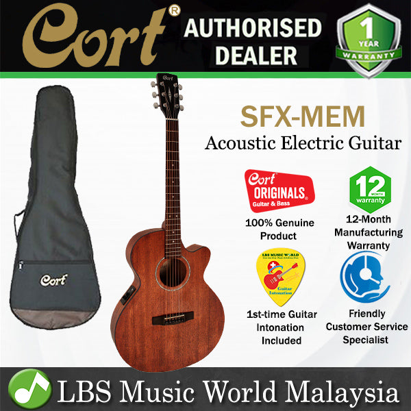 Cort SFX-ME Slim Body Depth Spruce Top Acoustic Guitar with Pickup - Open Pore (SFXME SFX ME)