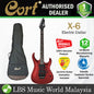 [Discontinued] Cort X-6 Basswood Bolt On HSH Pickup Electric Guitar Red Metallic Satin (X6 X 6)