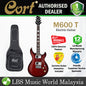 Cort M600 T Double Cutaway Set In Mahogany with Flamed Maple Top Black Cherry Electric Guitar (M600T)