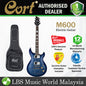 Cort M600 Double Cutaway Set In Mahogany Die Cast HH Pickup Bright Blue Electric Guitar (M 600)