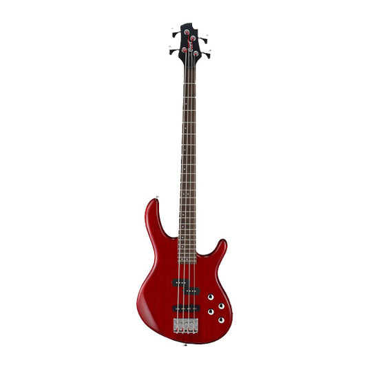 Cort Action Bass 4 String Double Cutaway Bolt On Poplar Red Electric Bass Guitar
