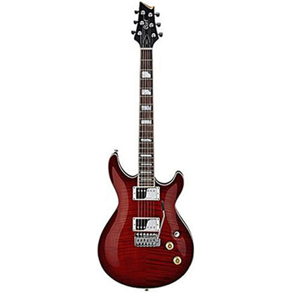 Cort M600 T Double Cutaway Set In Mahogany with Flamed Maple Top Black Cherry Electric Guitar (M600T)