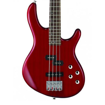 Cort Action Bass Plus 4 String Double Cutaway Bolt On Poplar Red Electric Bass Guitar